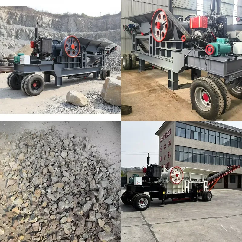 2026 CE PE400*600 Jaw Crusher Mobile Stone Crusher Machine with Engine Portable Mobile Crushing Plant
