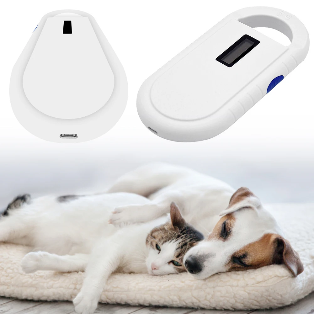 Lector RFID portátil para animales, escáner de microchip recargable para perros y gatos, pantalla OLED, lector de identificación de mascotas para ISO 11784/11785/FDX-B/ID64