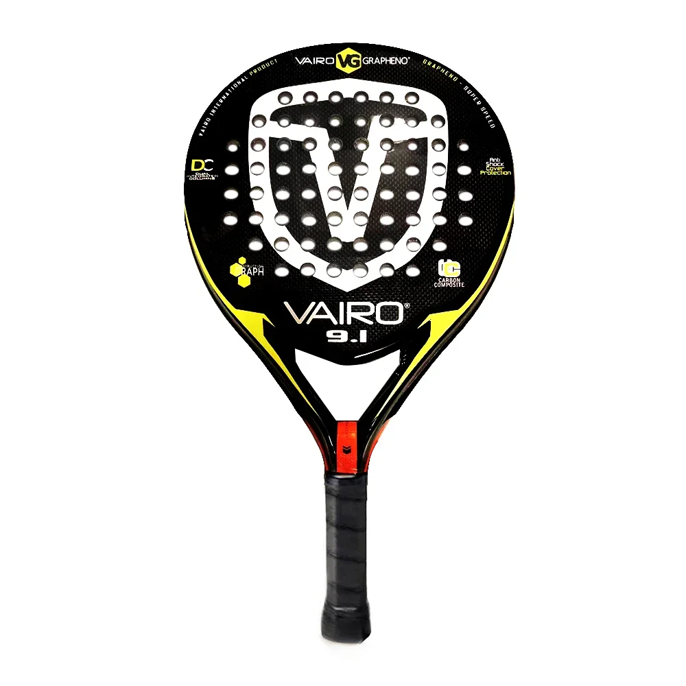 VAIRO Professional Padel Tennis Racket, Soft Face, Carbon Fiber, Lightweight, Fashionable EVA Sports Equipment, High Quality