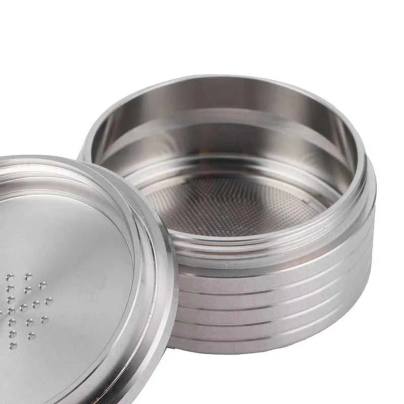 Stainless Steel Reusable Coffee Filter Capsule Cup With Spoon Brush Fit For DELTA Q NDIQ7323 Coffee Machine Accessory