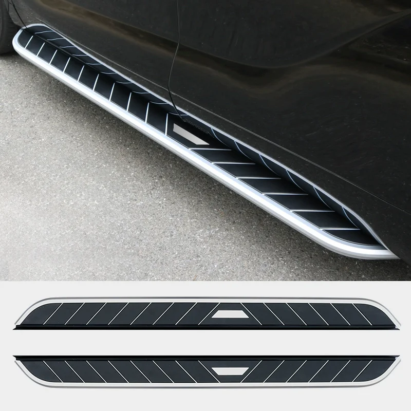 2PCS Side Step Accessories Fit for JEEP RENEGADE 2015-2025 Running Board Padel Step Bar Aluminum All Black (with Bracket)