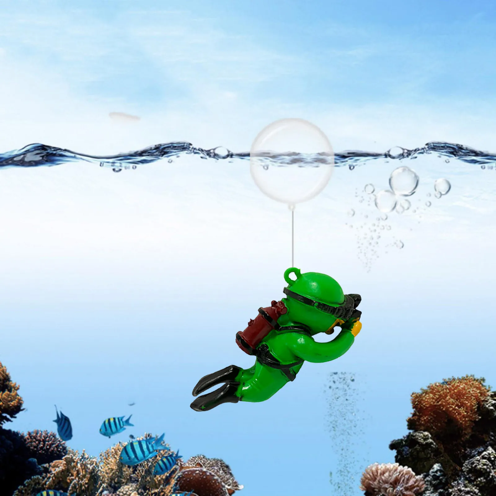 かわいい Diy クラフト十代の若者たちのための水槽ダイバー装飾水族館ギフト人気フローティングジュンブルーファットマンミニ水のおもちゃ