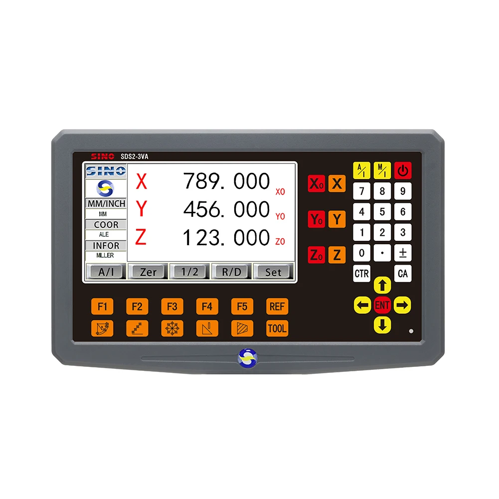 SINO 3 Axis LCD DRO Kit SDS2-3VA Digital Readout And 3 Pieces KA-300 Glass Linear Scale Encoders For Lathe Grinder Millilling