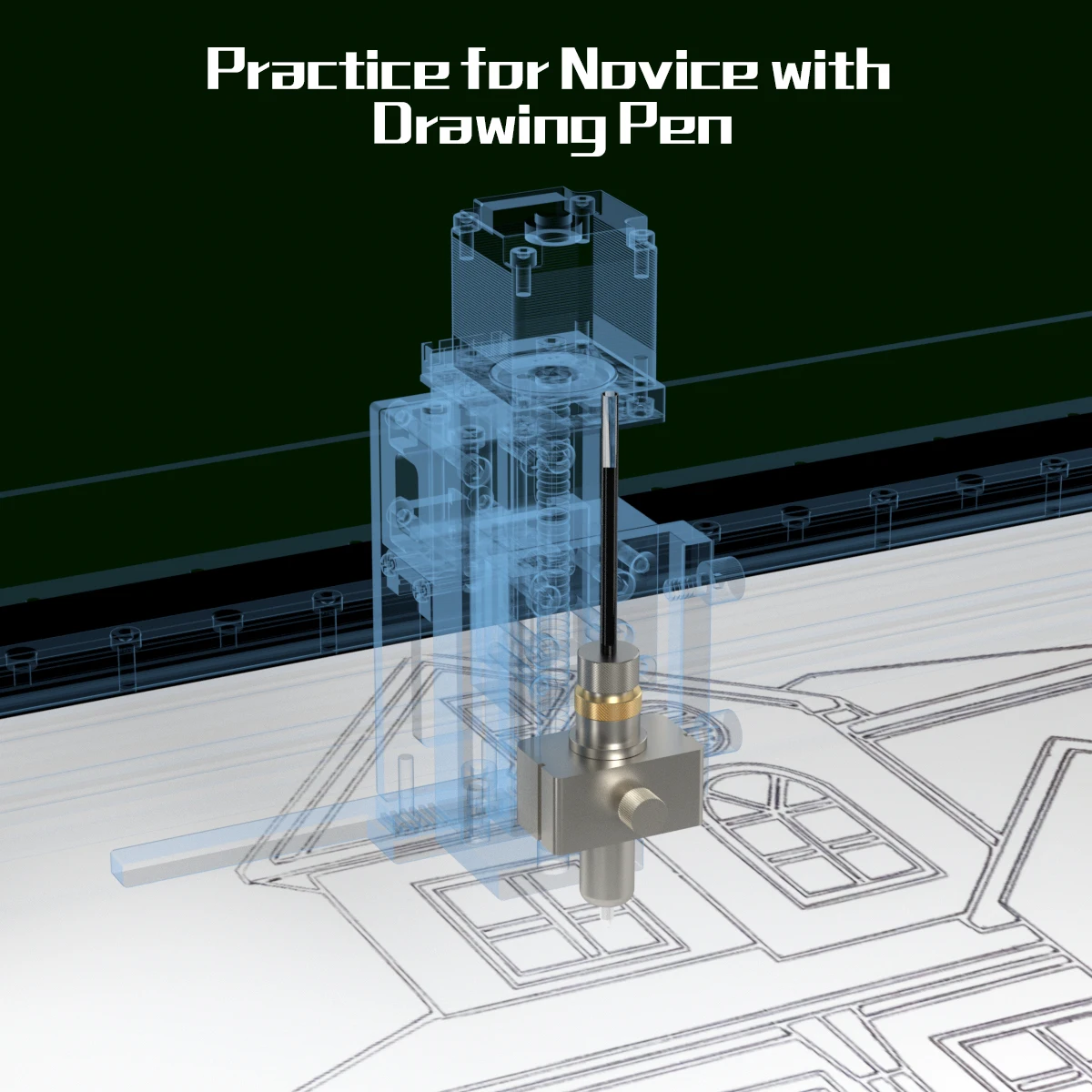 NEJE 4 Max laser Engraver Frame With Drawing Pen， Four-Axis Control And The Maximum Movement Speed 750mm/s