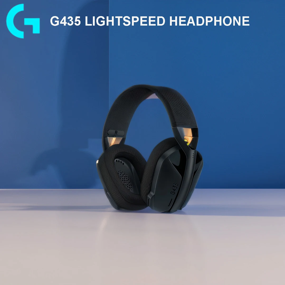 

Original Logitech G435 LIGHTSPEED Bluetooth Gaming Headphone, Wireless Over-ear Headset with Mic, Compatible with PC, PS4, PS5