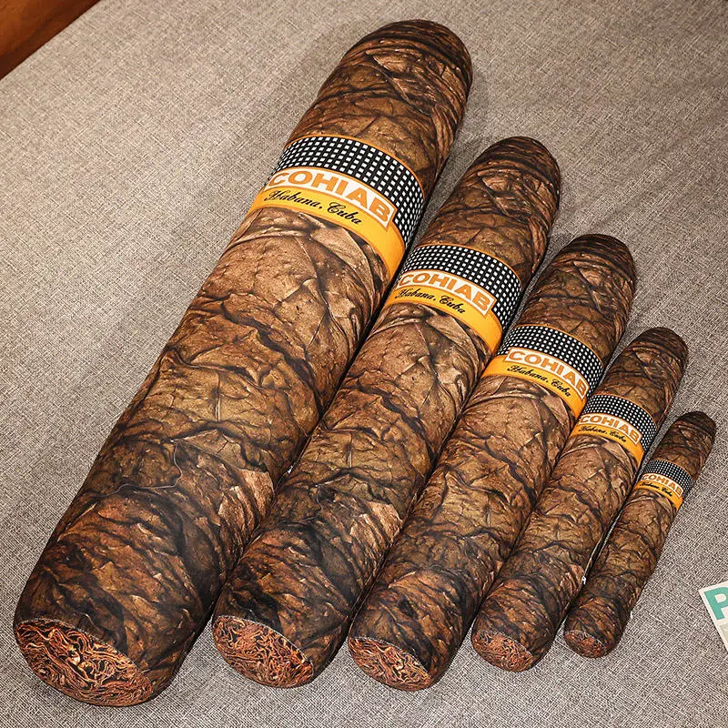 35 ~ 110 cm marrón largo cigarro almohada de felpa relleno dormir pierna soporte compañero hombres regalo de cumpleaños
