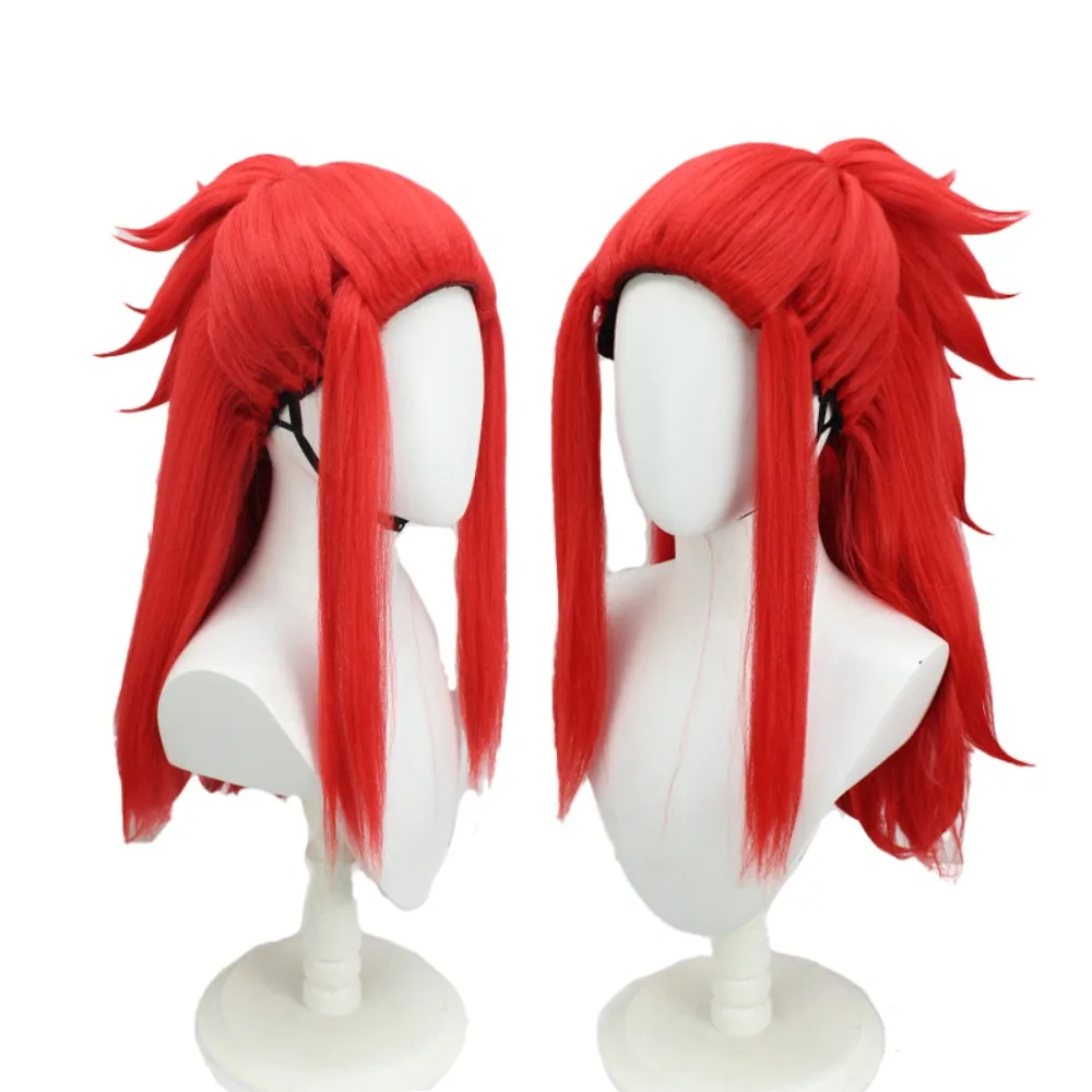 

Bleach Renji Abarai Cosplay Wig Red Cornrows Anime Hair for Men Boys Cos Costume Party