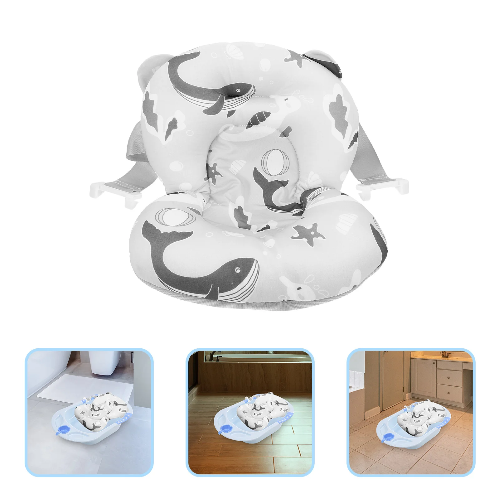 

Baby Bathing Support Mat Anti-Slip Infant Bathtub Shower Cushion Soft Comfortable Newborn Bath Pad For Baby Tub Use