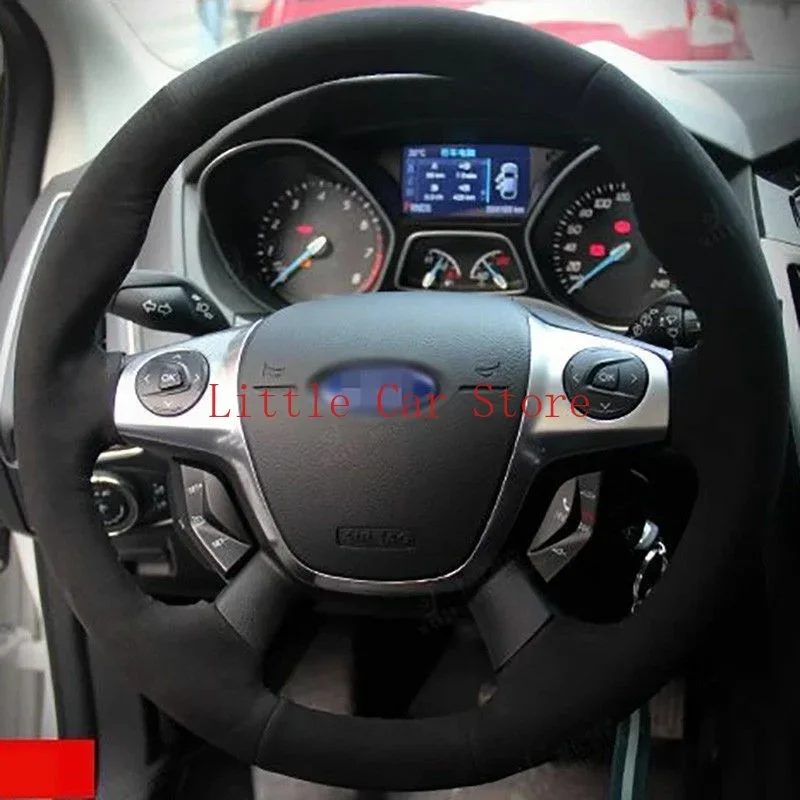

DIY Custom Hand Sew Car Steering Wheel Cover For Ford Focus