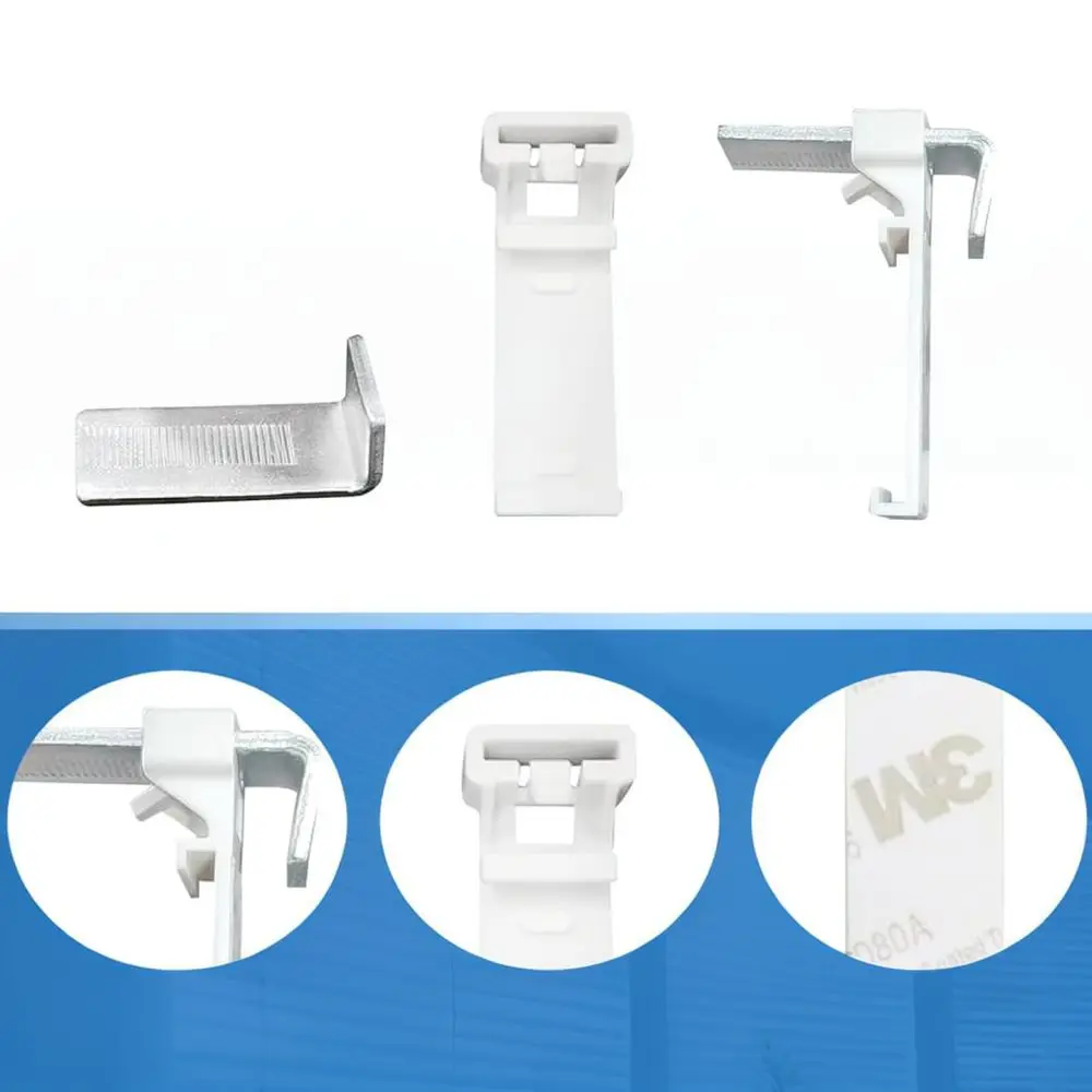 Metal Support Bracket For Roller Pleated Shades Drill Free Hardware Home Window Curtain Track Replacement Accessory