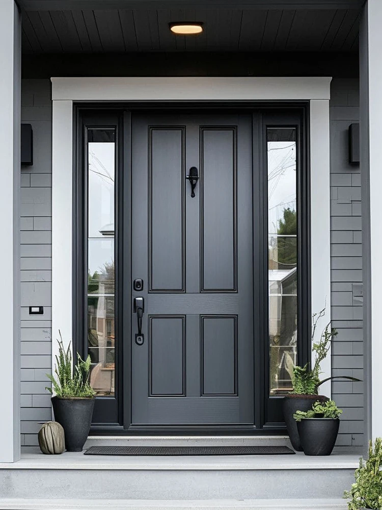 

French Entrance Door Swing Security Gate Entry Main Doors Casement Exterior Front Pivot Door Aluminum Home Decor Customize