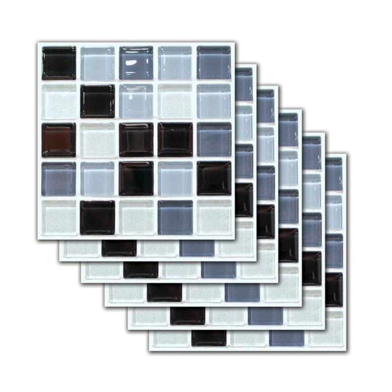 

Tile Stickers 6Pcs Wall Stickers Waterproofie Slip Proof Decoration Bathroom Safety For Shower Tiles Elderly Friendly