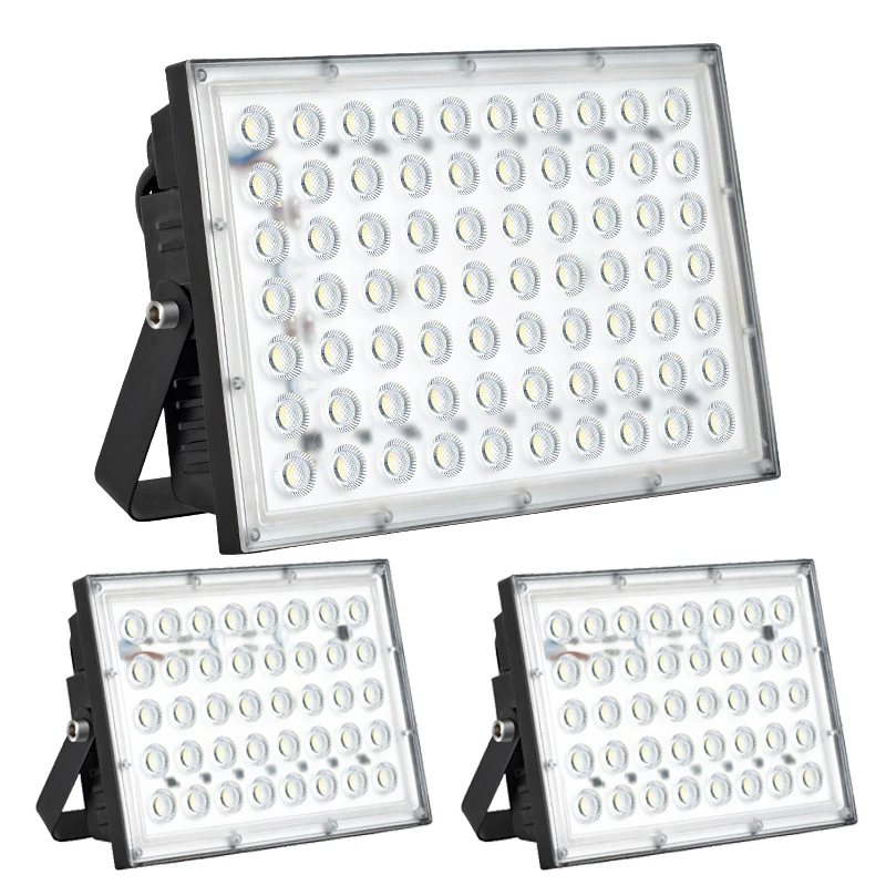 

New LED Flood Light 50W 100W 200W AC 220V Reflector Spotlight Street Light Wall Lamp IP65 Waterproof Outdoor Garden Lamp