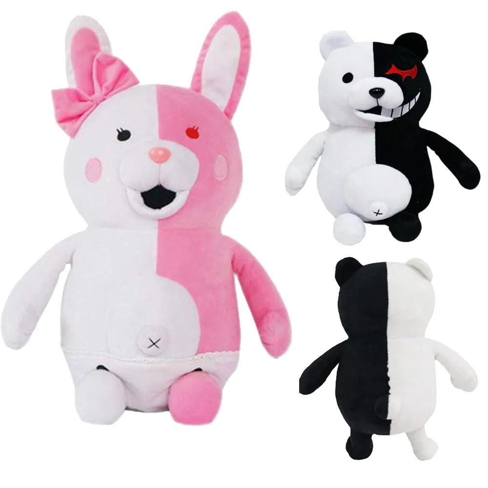 New Fashion Anime Danganronpa 25CM Monobear Monomi Cosplay Props Plushies Stuff Mascot Xmas Birthday Gifts Halloween Party