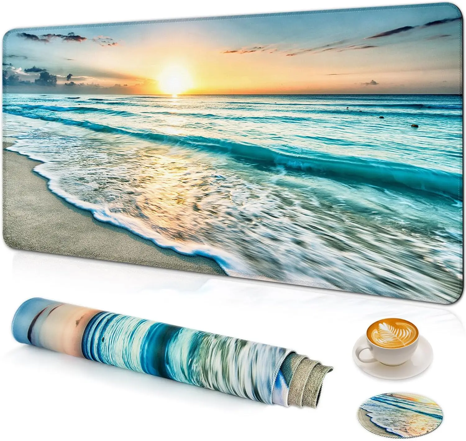 1Pcs Mouse Pads XXL Mouse Pads 900x400 Large Gaming Desk Mat Beach Coaster for Desktop