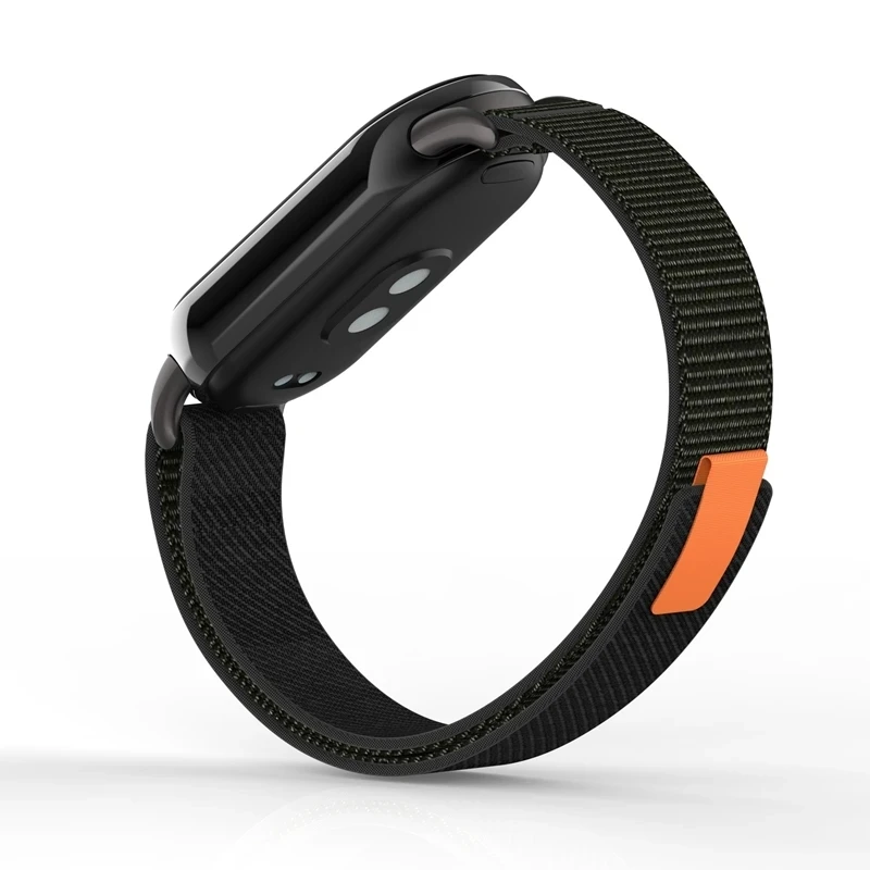 Nylon Breathable Strap for Xiaomi Mi Band 8 9 Wristband Bracelet Metal Head Particles Summer Replacement Belt