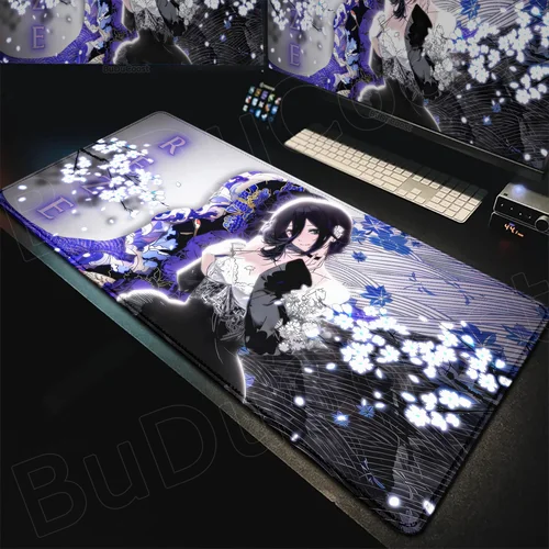 Alfombrilla de ratón con estampado HD Kawaii Anime Girl Makima Reze, alfombrilla para teclado, alfombrilla para ratón de escritorio para PC, motosierra C, alfombrilla para ratón para juegos de ordenador portátil para hombre