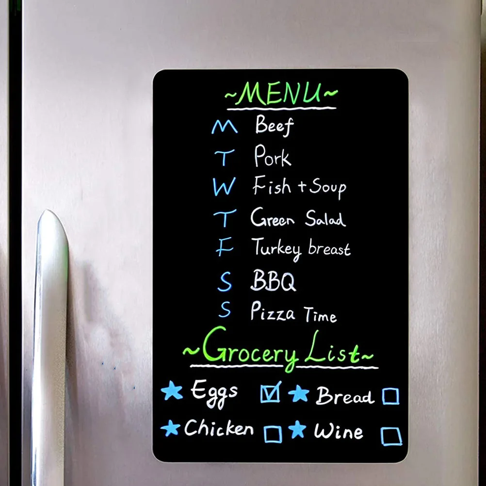 Fridge Magnet Child Chalkboard Dry Erase Magnetic Blackboard for Frige Rubber Pp Frosted Surface Sticker