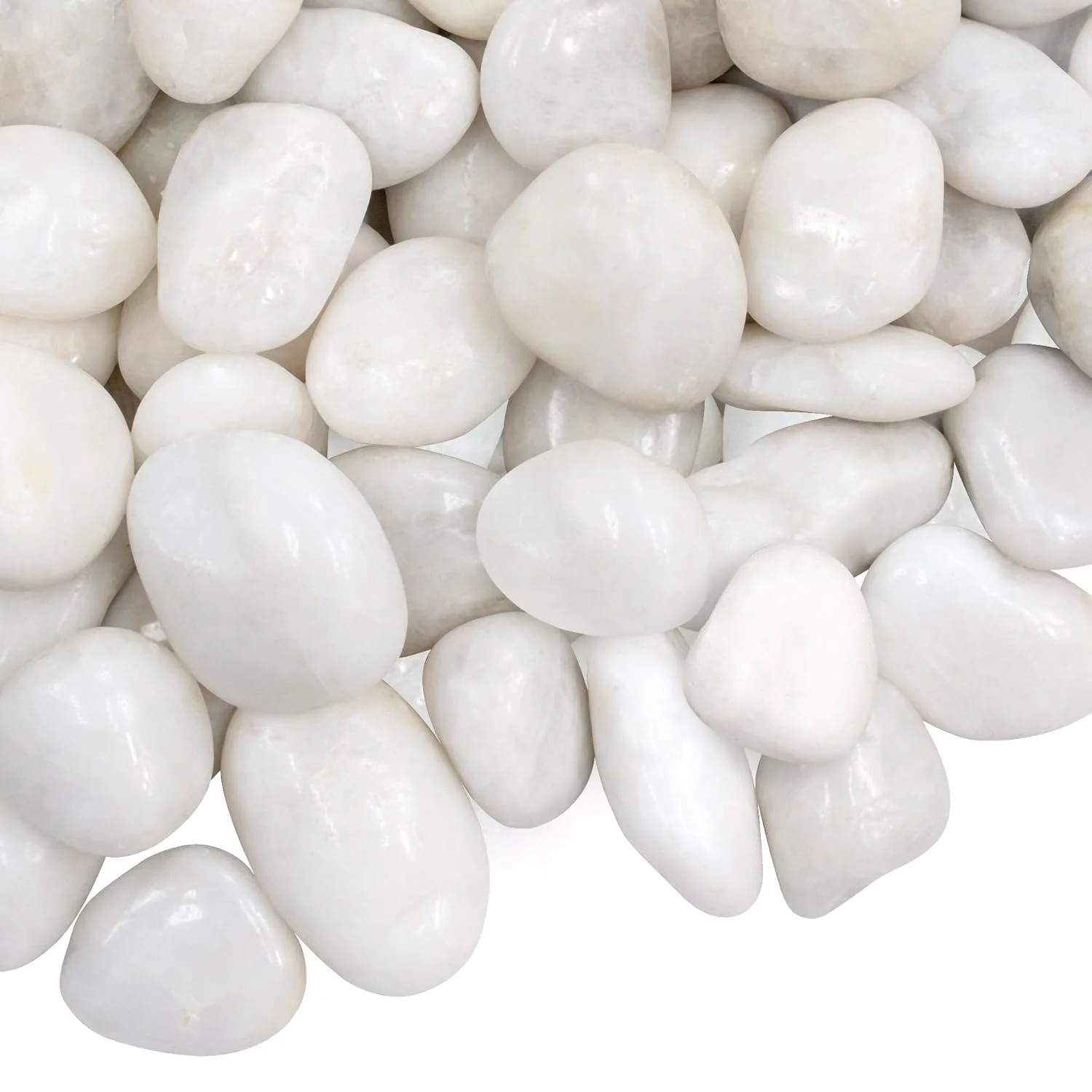 

38lbs River Rocks, 2-3 Inch​​es​​ - Natural Polished Pebbles for Landscaping, Garden Decor, Aquariums, ​​and​​ Planters