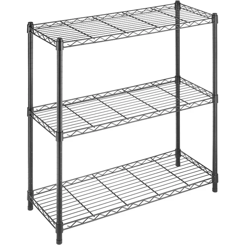 3-Wire Shelving Unit, Metal Storage Shelves, Durable Heavy Duty Shelf, Easy Assembly for Pantry, Kitchen, Garage, Plant