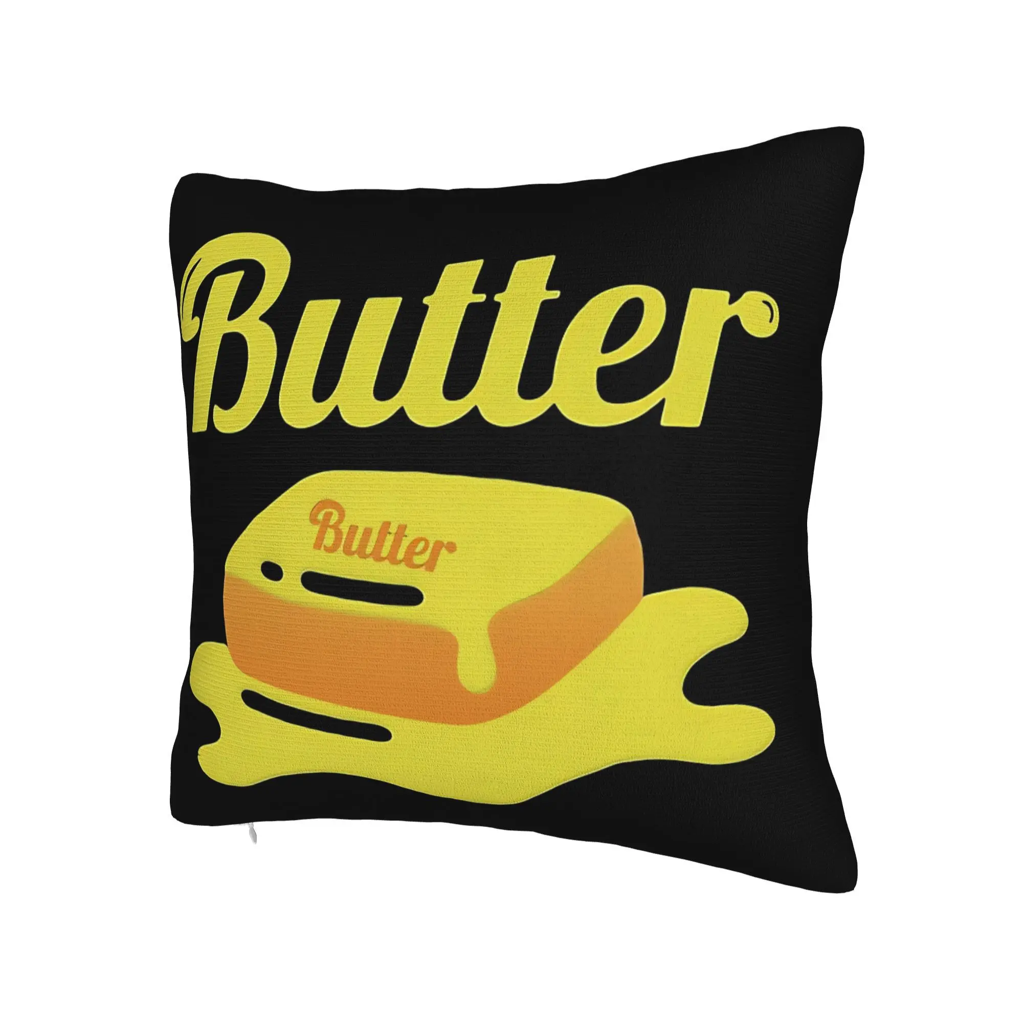 Butter K Pop Star Love Korean Music Fan Melting Themed Decorative Throw Pillow Covers Set for Sofa Bed or Chair - Double Sided Print - Instantly Add Texture and Style to Your Living Space