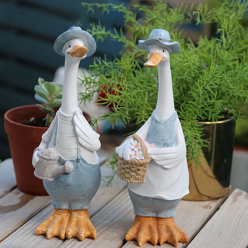 Garden Decoration American Country Cartoon Duck Ornaments Courtyard Simulation Animal Balcony Layout Outdoor Resin Ornaments