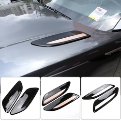 For Range Rover Velar 2017 2018 2019 ABS Silver Hood Air Vent Outlet Wing Trim Car Exterior Decoration Accessories