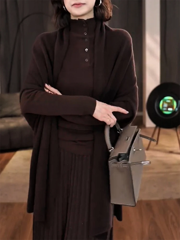 

Soft Cozy Knitted Open Cardigan Autumn Winter New Sle plus Size Versatile Slimming Top Simple Ele Light Maturi Faion