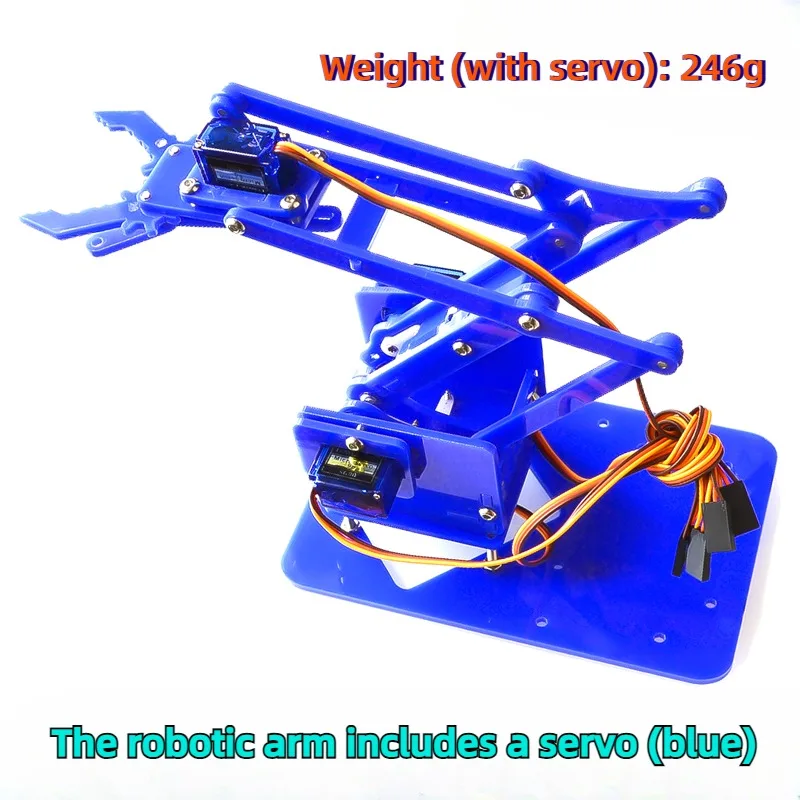Picture 4: SG90 MG90S 4 DOF Unassembly Acrylic Mechanical Arm Robot Manipulator Claw for Arduino Maker Learning DIY Kit RC Robotic Arm