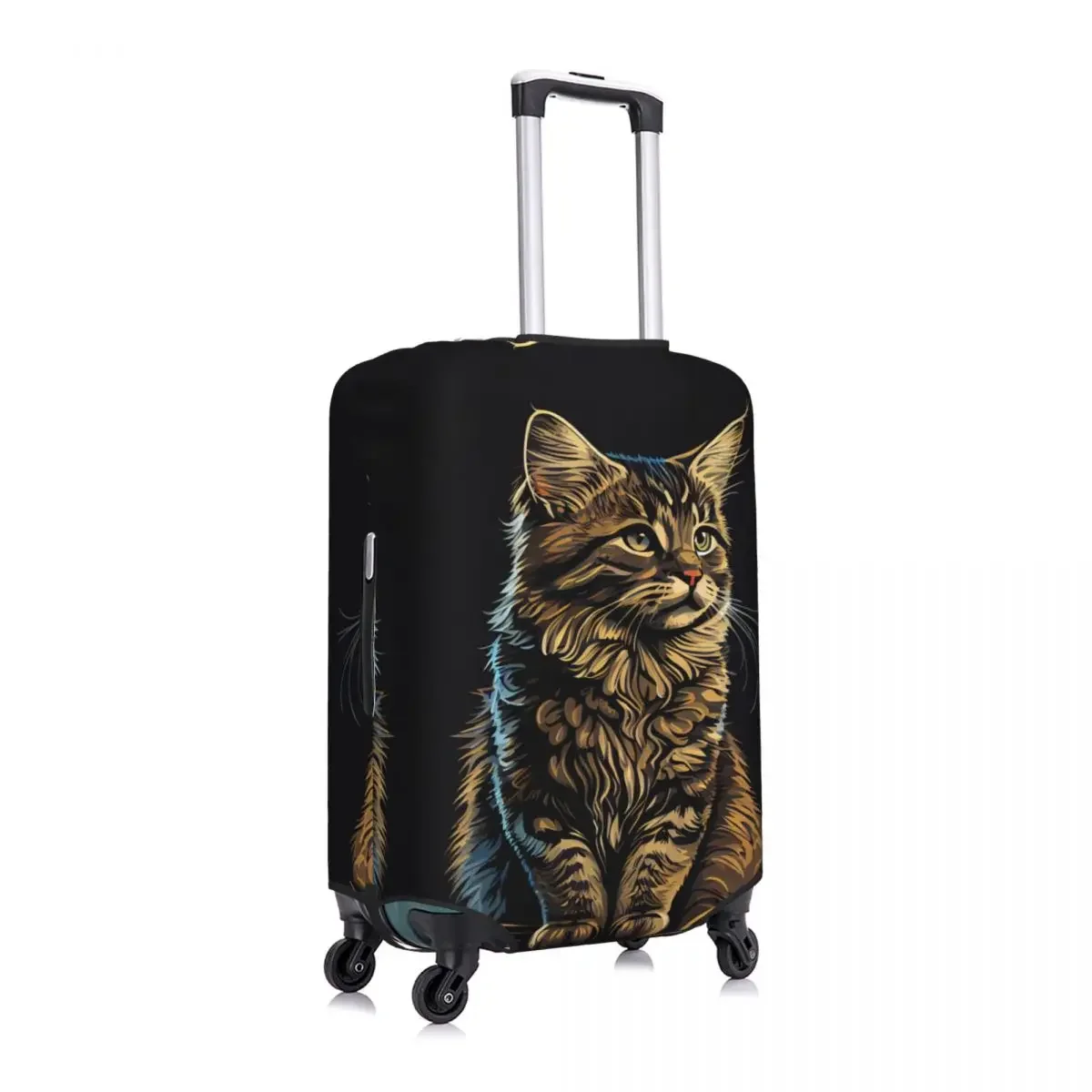 American Bobtail Cat Suitcase Cover Cute Animal Flight Business Elastic Luggage Case Protection