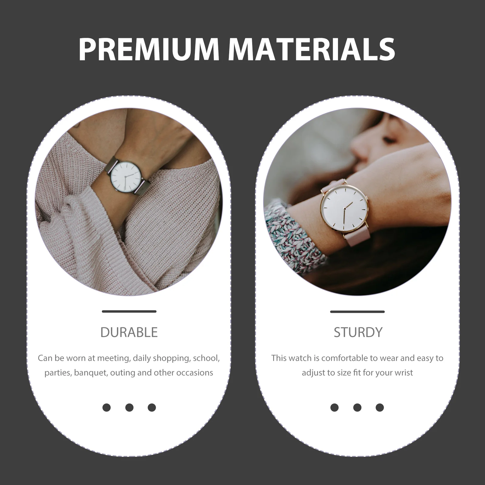 

Ladies Quartz Watch Elegant Durable Comfortable Adjustable Strap Perfect Meeting Outdoor Wrist Watch Gift