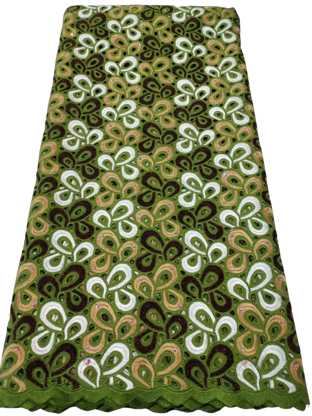 

Original African Handcut 100% Big Cotton Lace Fabric 2025 Austria Swiss Lace Fabric With Stones For Sewing Nigerian Woman Dress