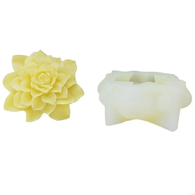 

R3MC Stylish Scented Crafting Mold Flower Shaped Plaster Collectible Silicone Mold