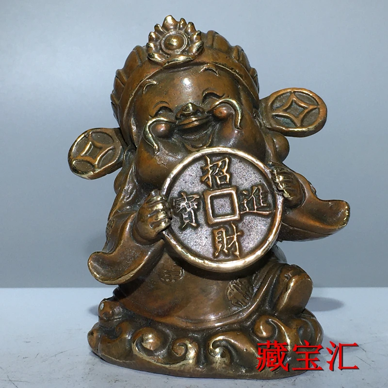 

Qing Dynasty annual solid three-dimensional five-way God of Wealth Zhaocai into the treasure nostalgic old objects decoration