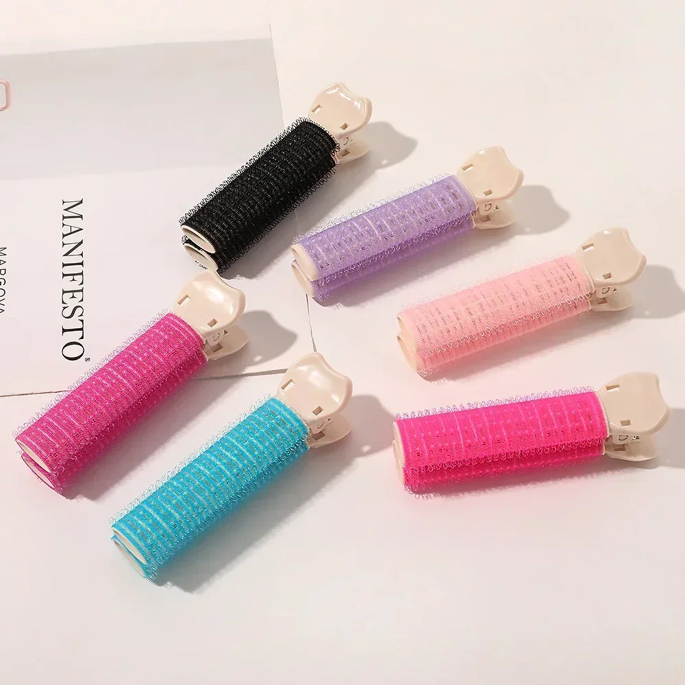 1/2/6pcs Haarwortel Pluizige Clip Luie Pony Haar Kant Clip Hoofd Top Styling Curling vat Draagbare Koreaanse Styling Clip Rollers