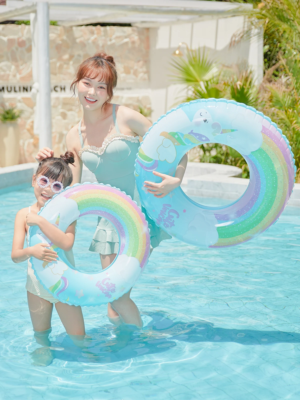 Unicórnio bonito Kids Swim Ring Tube Brinquedo inflável Natação Círculo Para Criança Adulto Piscina Float Natação Anel Praia Piscina Water Toy