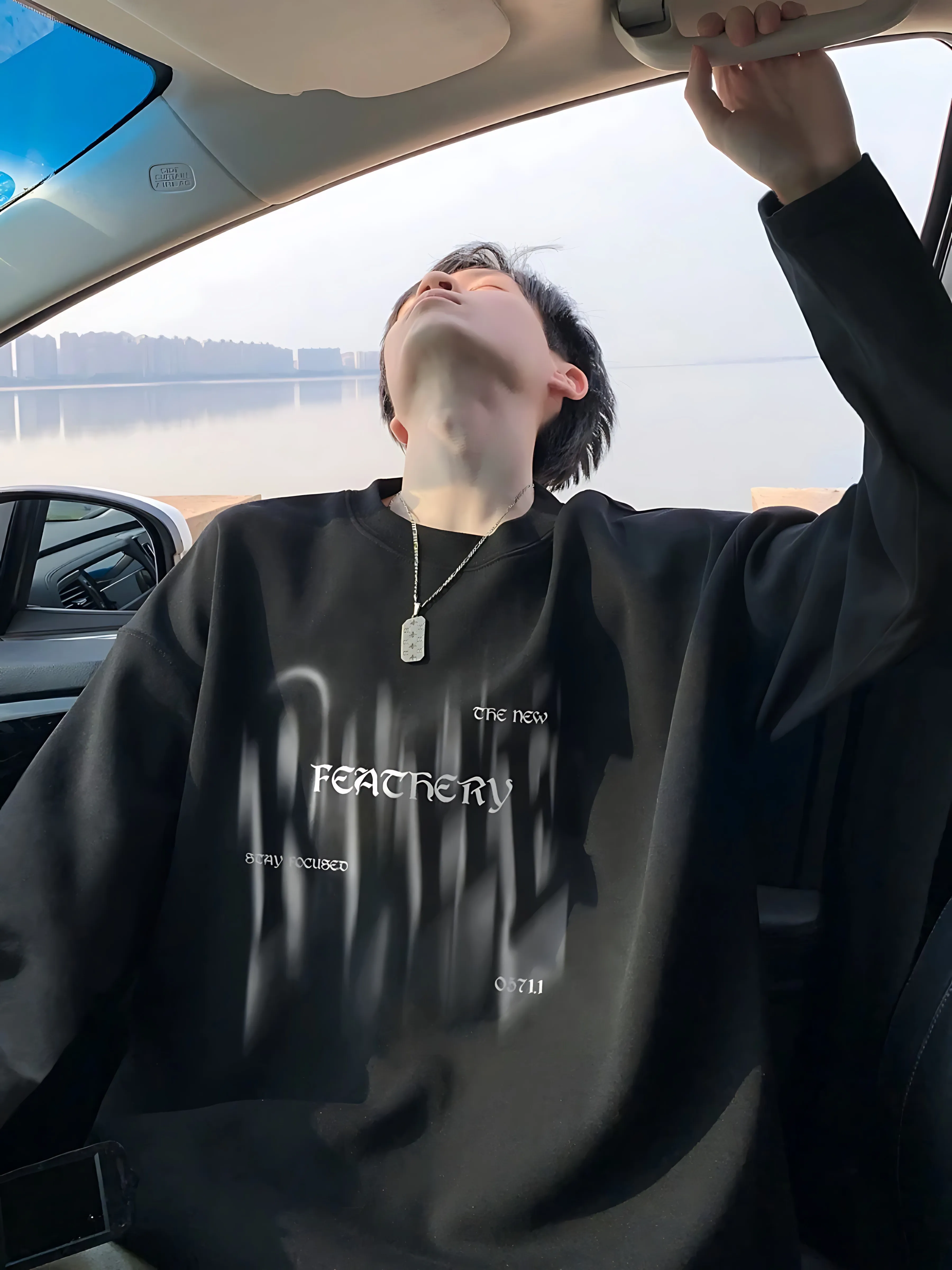 

Новая мужская футболка с длинными рукавами на весну и осень 2024, уличная мода и комфорт, с 3D-принтом букв.