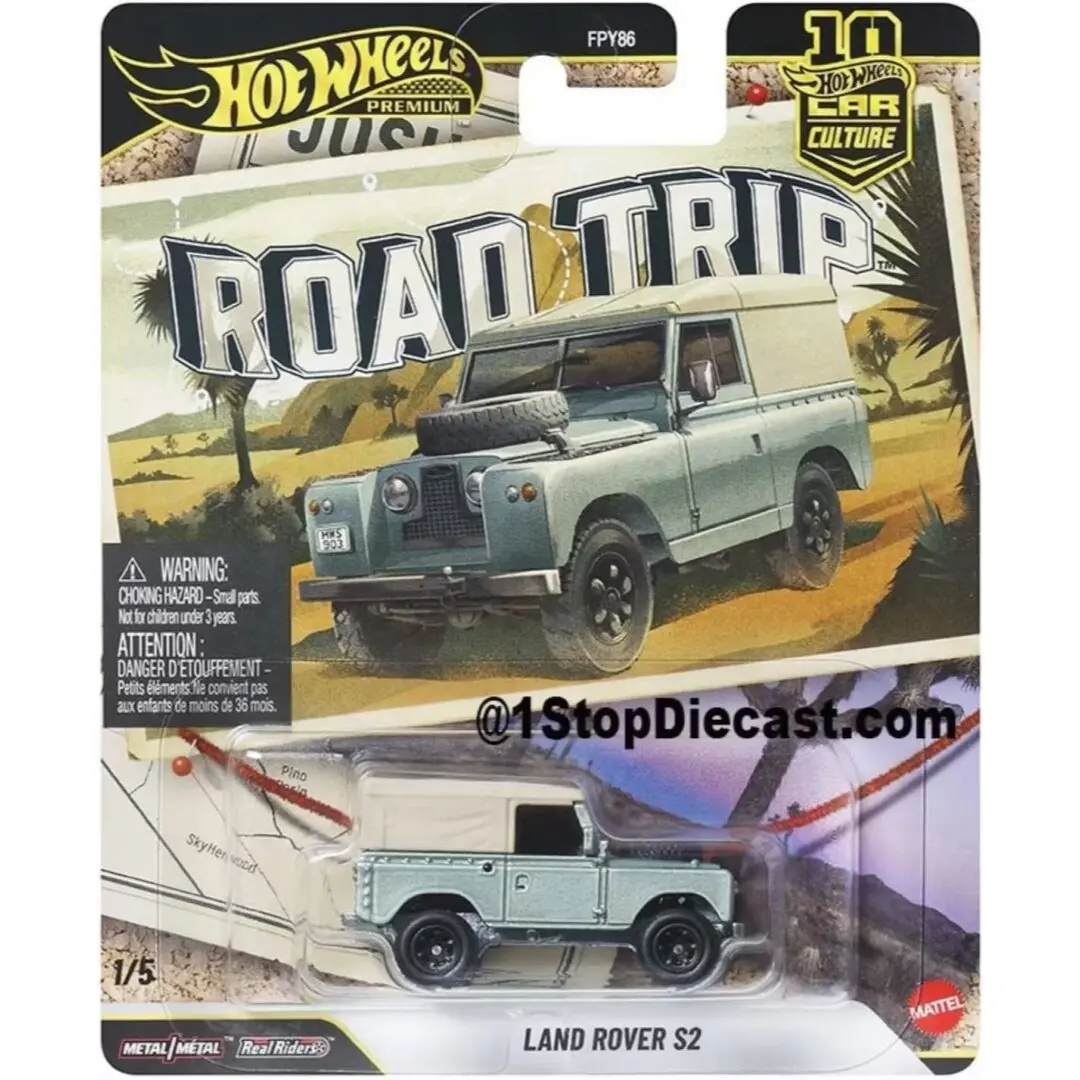 Hot Wheels Car ROAD TRIP SUBARU LEGACY GT 1993 MERCEDES-BENZ G-CLASS LAND ROVER S2 1/64 Metal Die-cast Model Toy FPY86