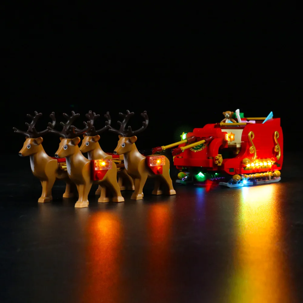 USB Light Kit for LEGO 40499 Seasonal Santa's Sleigh Building Set Blocks Model (NOT LEGO MODEL)