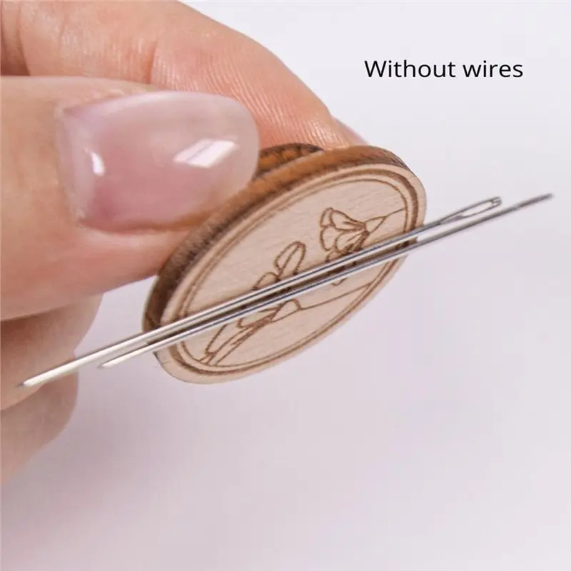 ABLK Small Wooden Darning Frame 14 Hooks,Speed Weave Sewing Aid For Mending Jeans