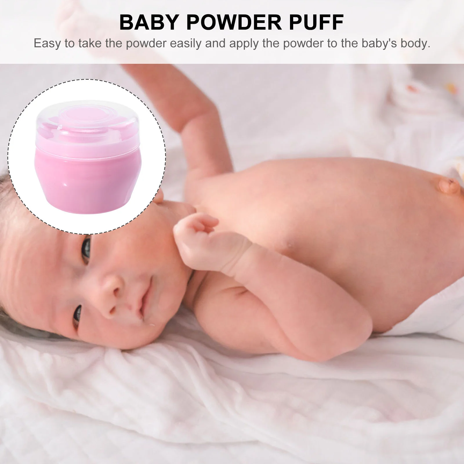 2 Sets Baby Powder Puff Body Newborn for Toddler after Bath Talcum Make up Kids Infant