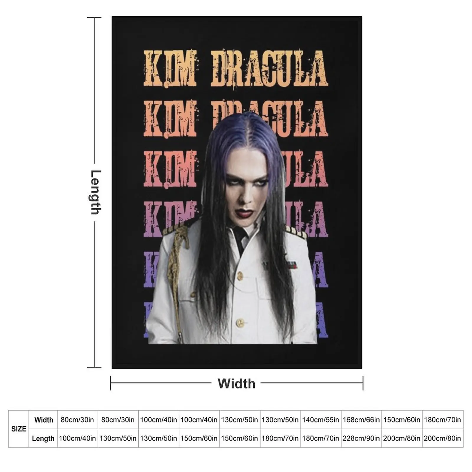 KIM DRACULA Throw Blanket anime Sofa Throw Cute Plaid Moving Luxury Throw Luxury Brand Blankets