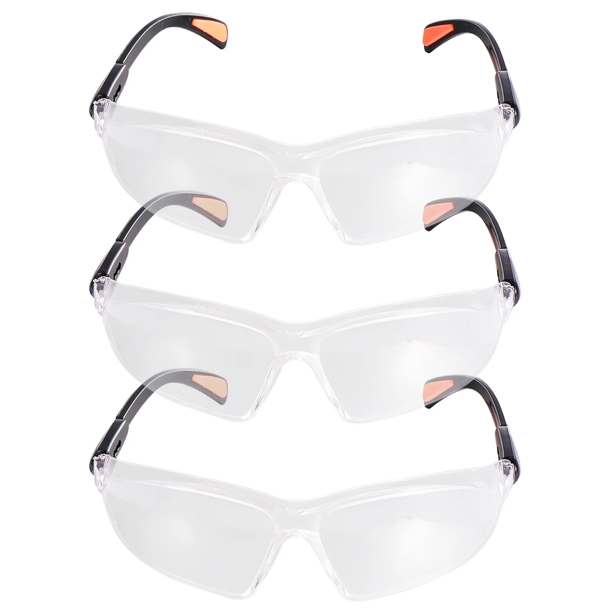 

3pcs Disposable Clear Goggles Protective Eyeglasses Spittle Dust Wind Protection Outdoor Use Men Women Lightweight Safety Gear