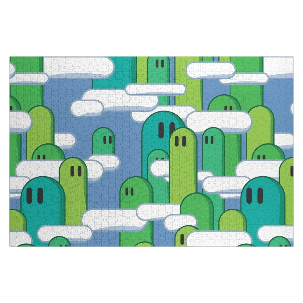 Dinosaur Land Hills - Classic Video Game Landscape Jigsaw Puzzle Game Children Personalised Toys Personalised Name Anime Puzzle