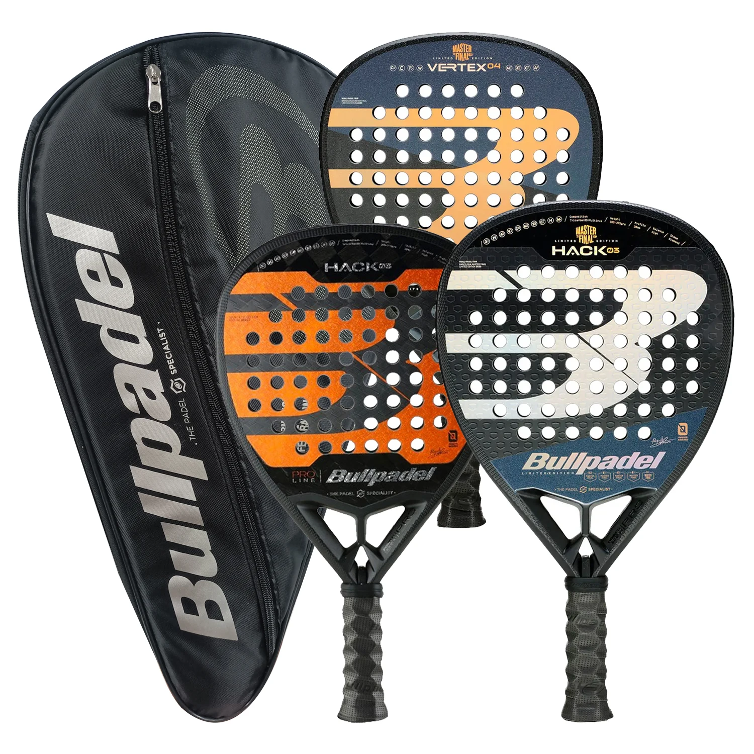 Bullpadel Professional Paddle Racket Soft EVA Face Tennis Racket With Padel Bag Cover Full Carbon 3k Panel Tennis Racket