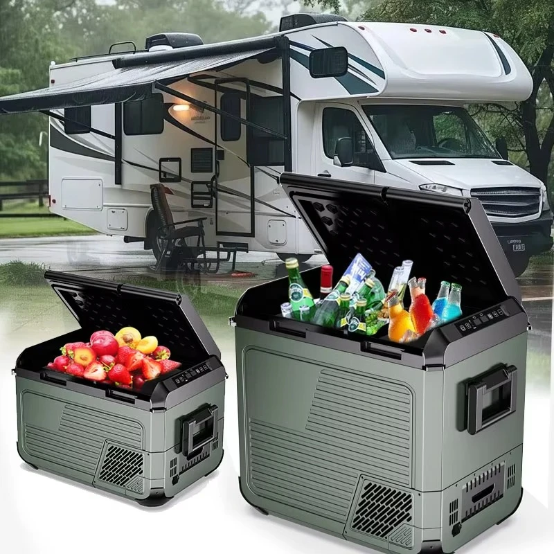 Factory Directly Sale Car Refrigerator 12v/24v/115v/220v Portable Car Fridge for Caravan Truck  Fridge Freezer Outdoor Camping