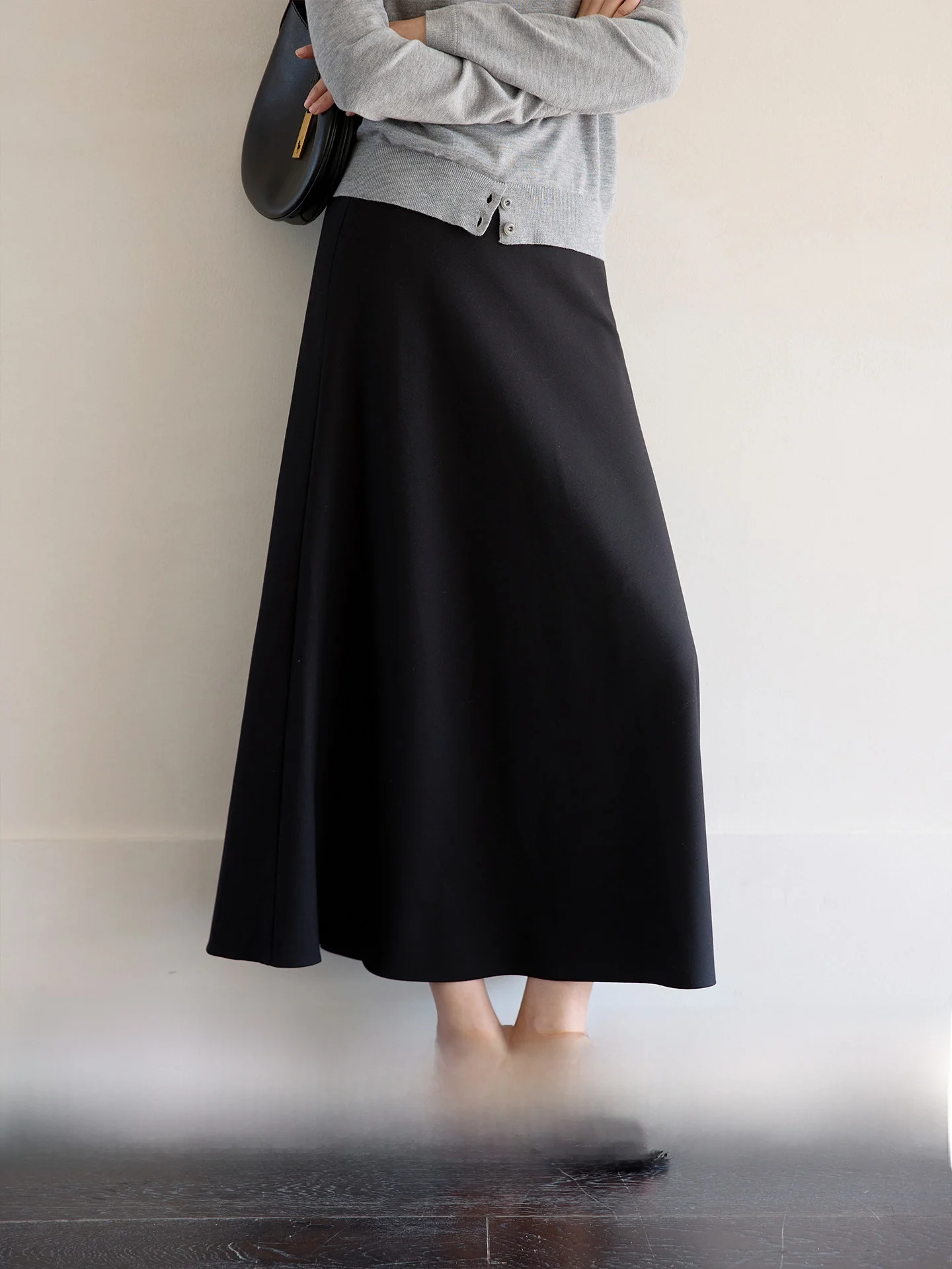 

Юбка Ginnkee длинная, А-силуэт, с завышенной талией, из полиэстера, французский стиль, женская, премиум-класса, модная, весенняя коллекция