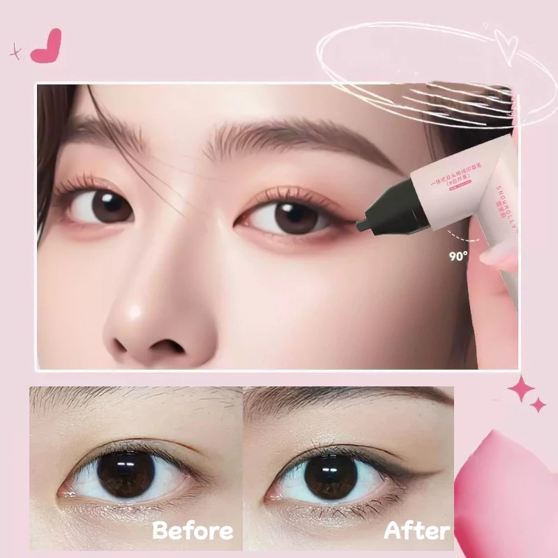 Zwart Bruin Vloeibare Eyeliner Stempel DIY Driehoek Eyeliner Verlenging Stempels Waterdicht Langdurig Snel Droge Ogen Make-up Sjabloon