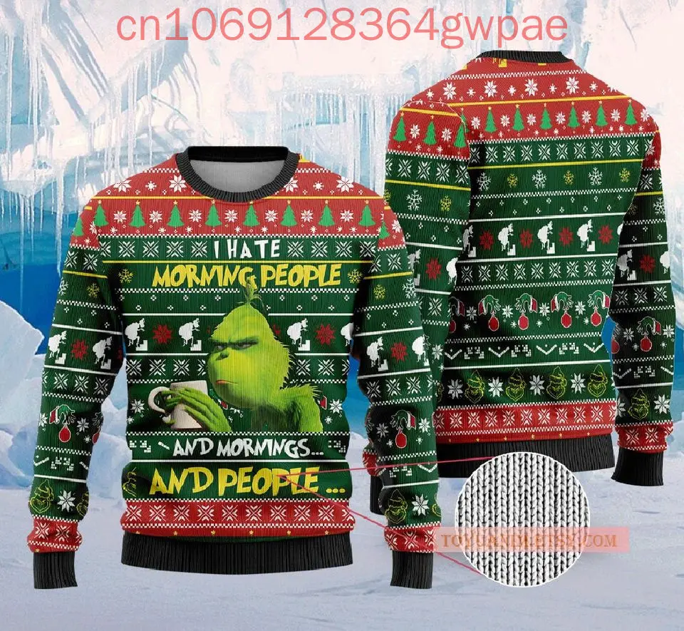 Disney The Funny Character Ew People Ugly Christmas Sweater Funny Green Hand Christmas Sweatshirt Disney Christmas Ugly Sweater