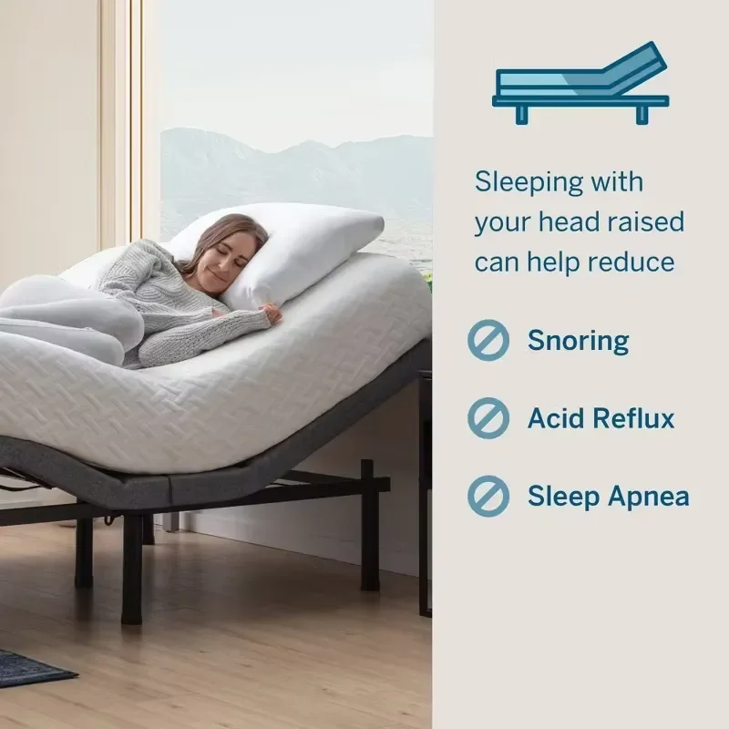 Wholesale Electric Adjustable Bed Frame with Remote Control Foldable Multi-Function for Bedroom Hotel or Apartment Low MOQ